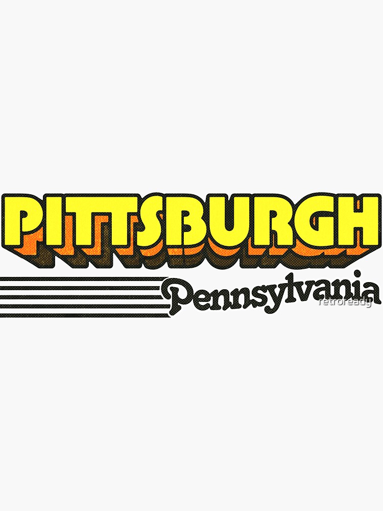 : Pittsburgh Pennsylvania Three Stripe Vintage Weathered