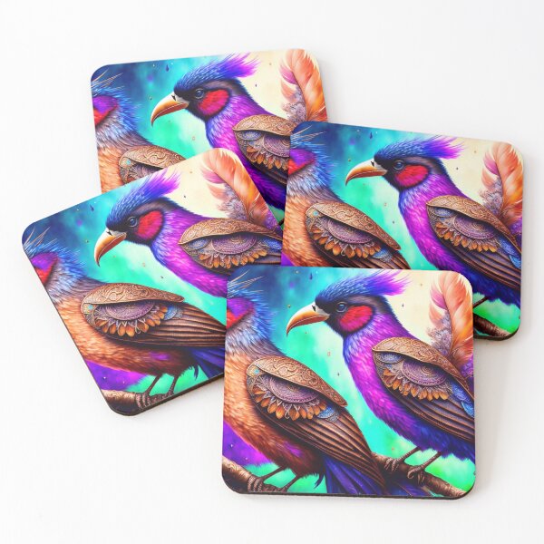 Item preview, Fantasy birds with beautiful feathers designed and sold by M-Y-A-R-T-.