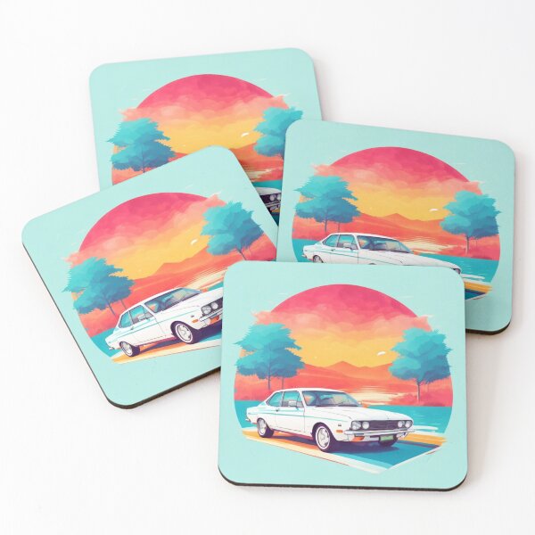 Item preview, Miami Street Sunrise: Photorealistic Car Art designed and sold by ChromaCuts.