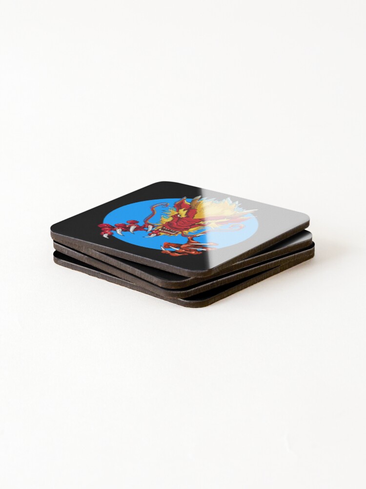 Thumbnail 4 of 5, Coasters (Set of 4), Red Dragon  designed and sold by RheaRealm.
