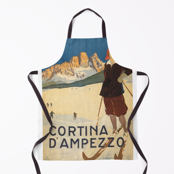 Item preview, STK502128A-Vintage travel poster for Cortina d'Ampezzo, Italy. designed and sold by StocktrekImages.