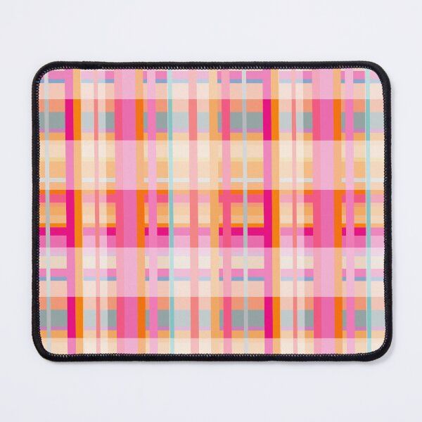 Item preview, Hot Pink Neon Orange And Turquoise Stripe Check Plaid Pattern designed and sold by IZiets.