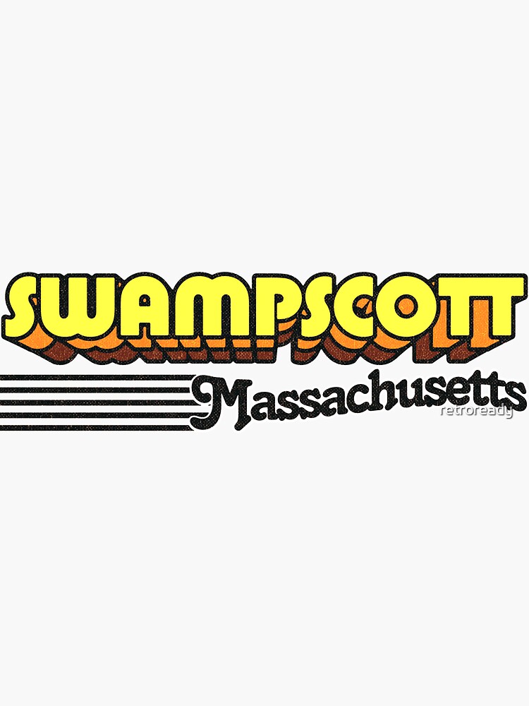 "Swampscott, Massachusetts Retro Stripes" Sticker by retroready