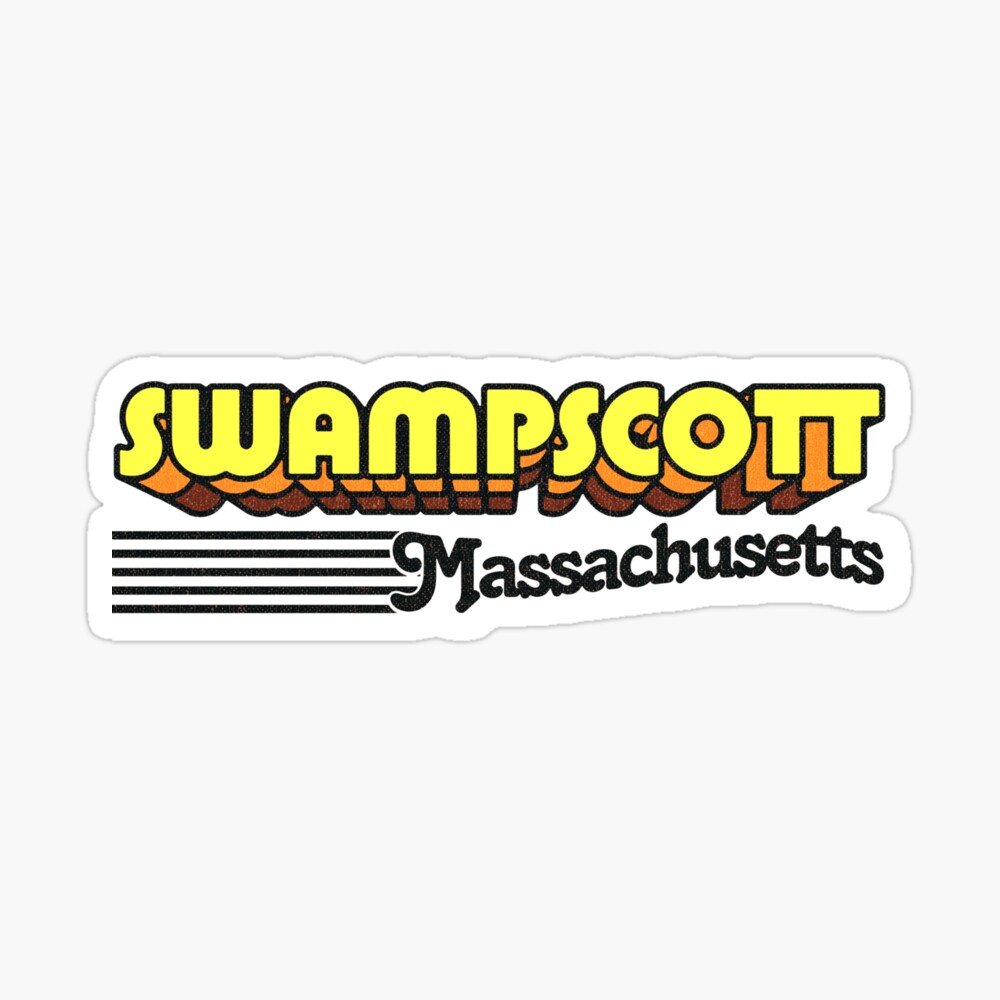 Swampscott, Massachusetts | Retro Stripes Sticker
