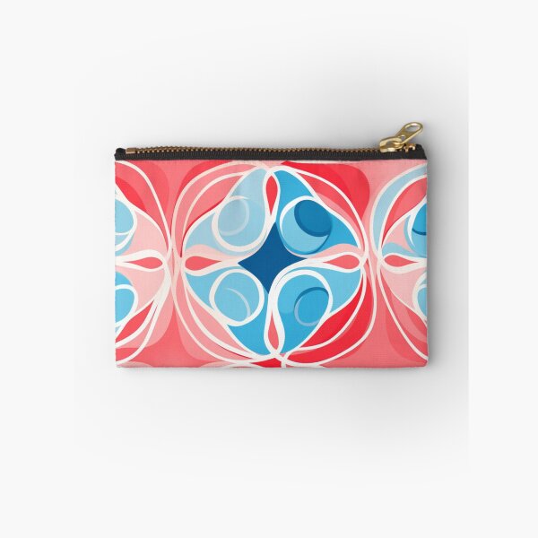 Item preview, Colorful fantasy pattern red pink blue white ornaments designed and sold by G-M-Designs.