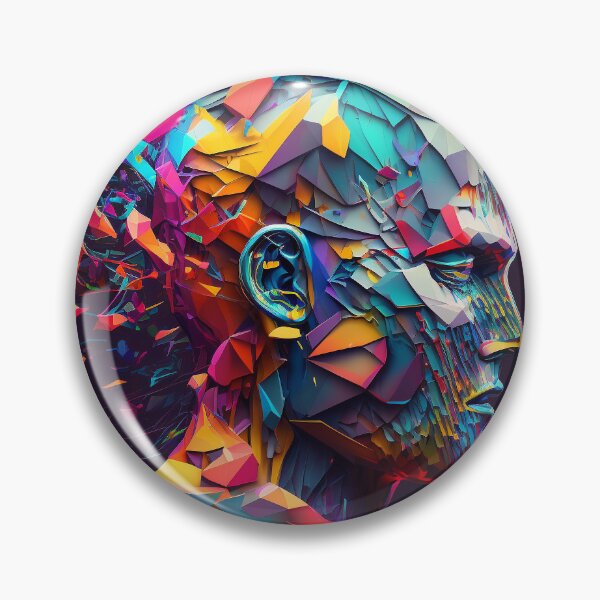 Item preview, Abstract Colourful Human Head, generative AI designed and sold by kayodeDesign.