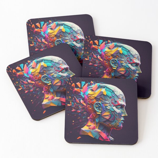Item preview, Abstract Colourful Human Head, generative AI designed and sold by kayodeDesign.