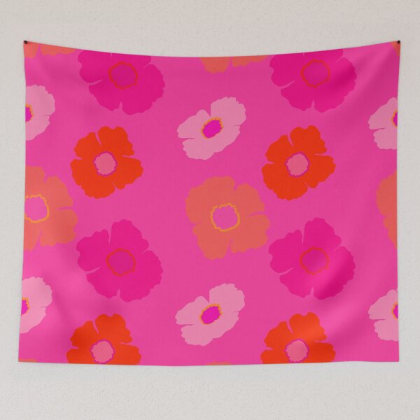 Item preview, Hot Pink And Neon Orange Flower Pattern designed and sold by IZiets.