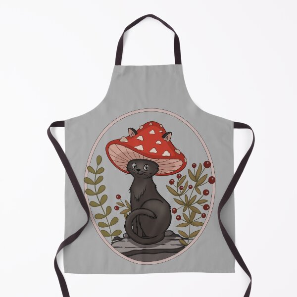 Item preview, Cottagecore Aesthetic Cat With Mushroom Hat designed and sold by gogo-jr.