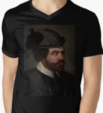 Camiseta para hombre de cuello en v George Silver
