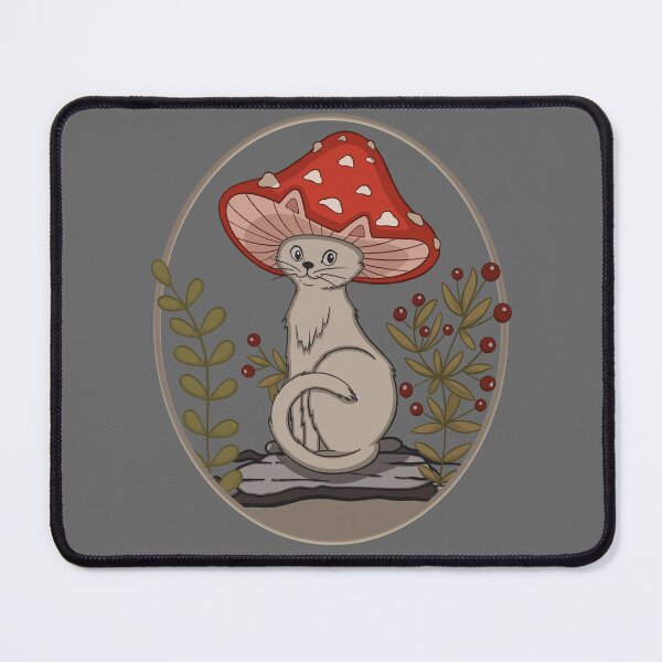 Item preview, Cottagecore Aesthetic Cat With Mushroom Hat designed and sold by gogo-jr.