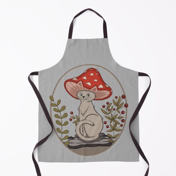 Item preview, Cottagecore Aesthetic Cat With Mushroom Hat designed and sold by gogo-jr.