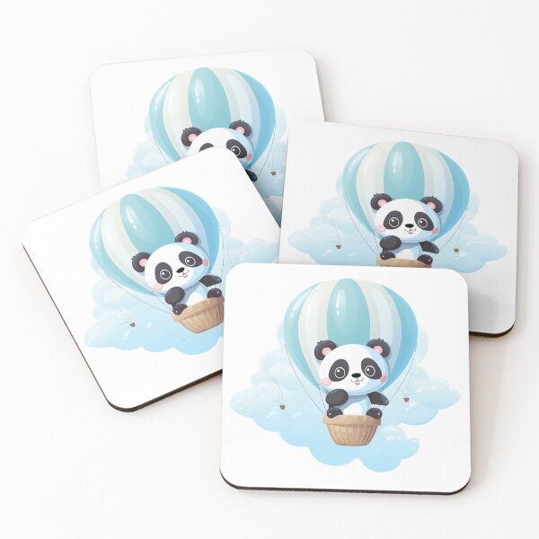 Item preview, Cute Baby Panda in Hot Air Balloon designed and sold by artfulbitsbyk.