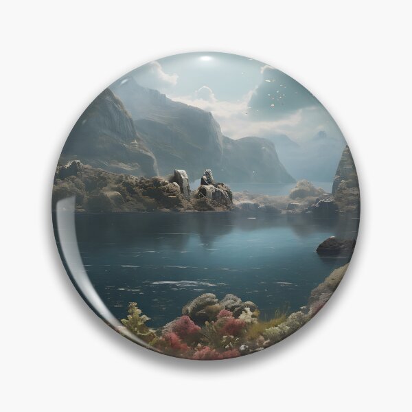 Item preview, Image of a landscape in New Zealand in the style of an oil painting designed and sold by Pflugart.