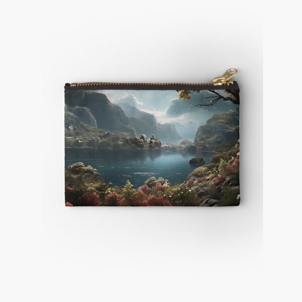 Item preview, Image of a landscape in New Zealand in the style of an oil painting designed and sold by Pflugart.