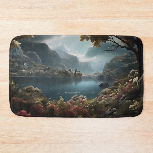 Item preview, Image of a landscape in New Zealand in the style of an oil painting designed and sold by Pflugart.