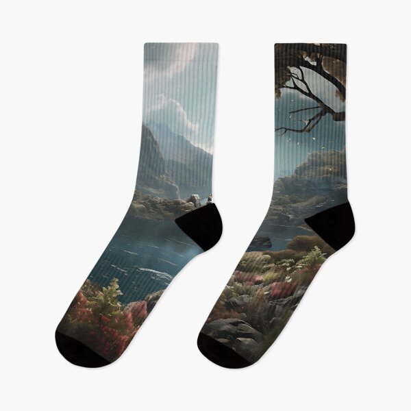 Item preview, Image of a landscape in New Zealand in the style of an oil painting designed and sold by Pflugart.
