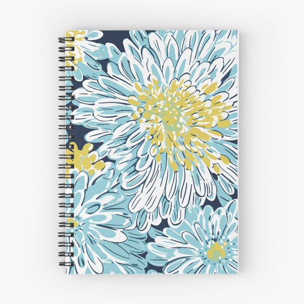 Item preview, Flourish of Blue Yellow and Teal Floral Prints designed and sold by meggydesigns.
