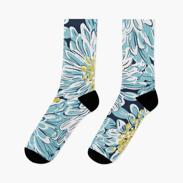 Item preview, Flourish of Blue Yellow and Teal Floral Prints designed and sold by meggydesigns.