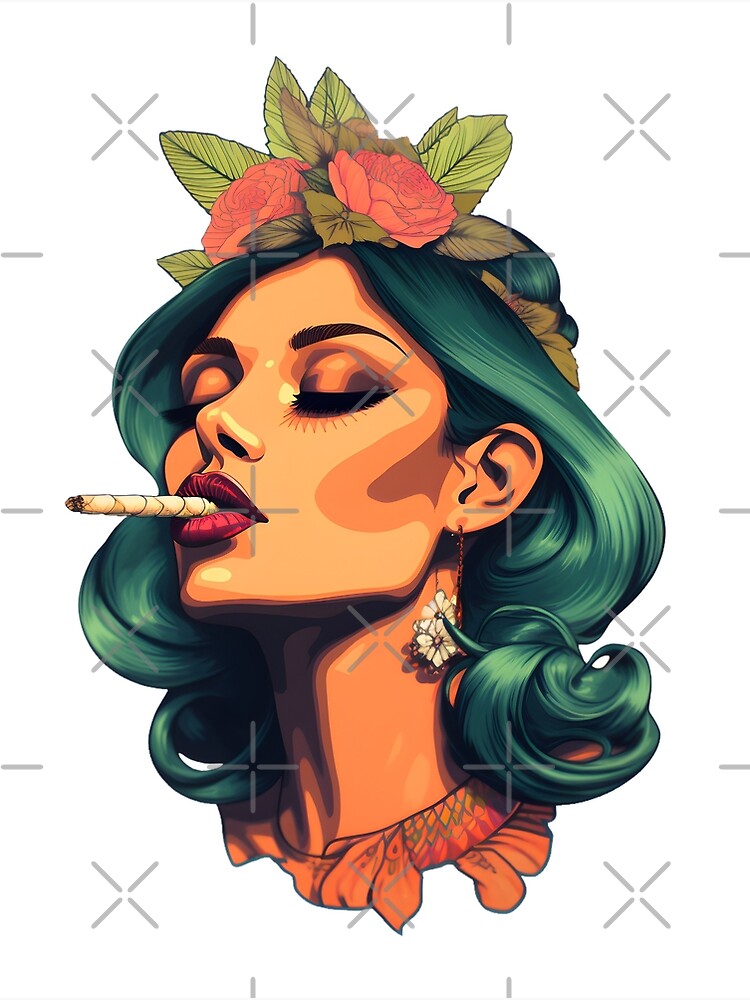 Smoking girl illustration by Adeela Saif on Dribbble