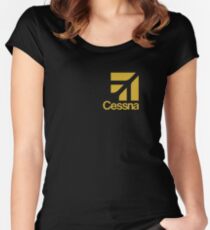 Camiseta entallada de cuello redondo Cessna Light Aircraft EE. UU.
