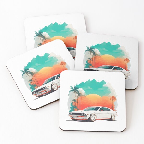 Item preview, Miami Street Sunrise: Photorealistic Car Art designed and sold by ChromaCuts.