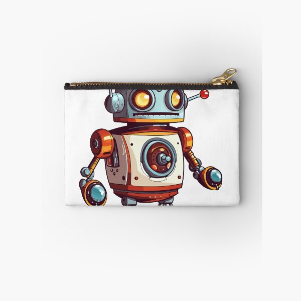Item preview, Brown Robot Sticker designed and sold by ArtMotionFlow.