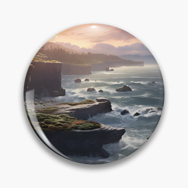 Item preview, Image of a landscape in New Zealand in the style of an oil painting designed and sold by Pflugart.