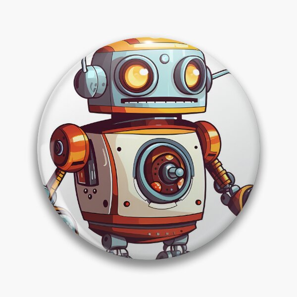 Item preview, Brown Robot Sticker designed and sold by ArtMotionFlow.