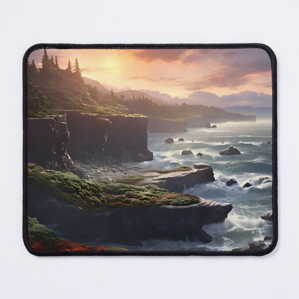 Item preview, Image of a landscape in New Zealand in the style of an oil painting designed and sold by Pflugart.
