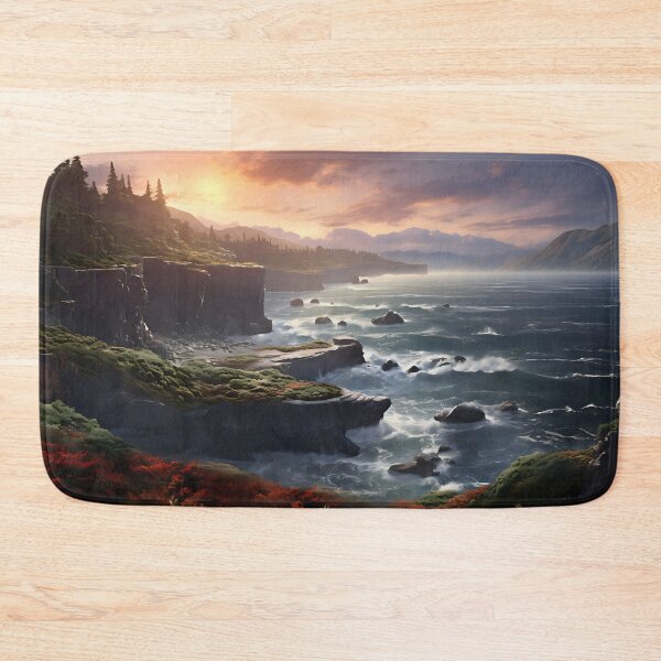 Item preview, Image of a landscape in New Zealand in the style of an oil painting designed and sold by Pflugart.