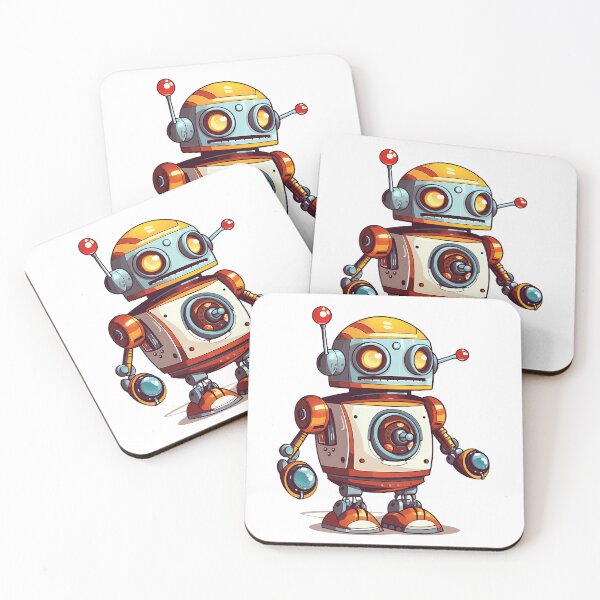 Item preview, Brown Robot Sticker designed and sold by ArtMotionFlow.