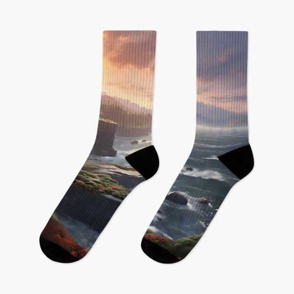 Item preview, Image of a landscape in New Zealand in the style of an oil painting designed and sold by Pflugart.