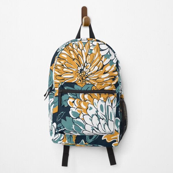 Item preview, Aesthetic Yellow and Teal Floral Print designed and sold by meggydesigns.