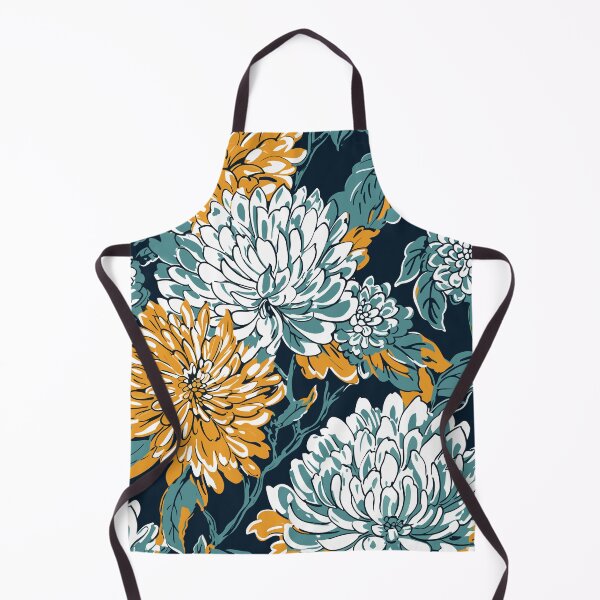 Item preview, Aesthetic Yellow and Teal Floral Print designed and sold by meggydesigns.