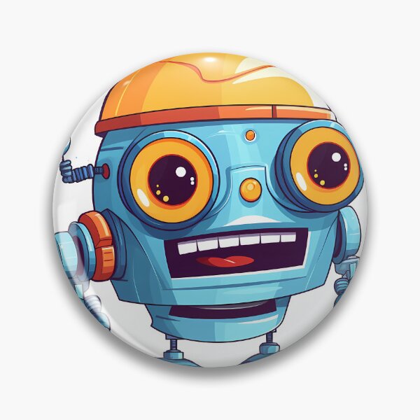 Item preview, Blue Robot Sticker designed and sold by ArtMotionFlow.