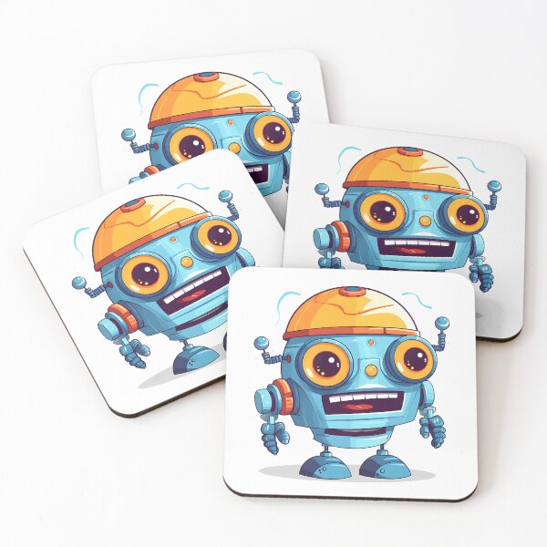Item preview, Blue Robot Sticker designed and sold by ArtMotionFlow.