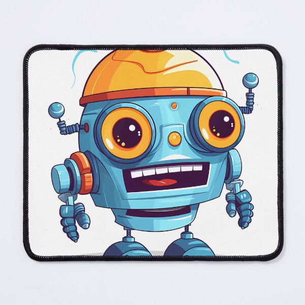 Item preview, Blue Robot Sticker designed and sold by ArtMotionFlow.