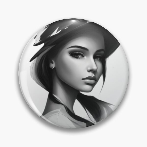 Item preview, Mujer joven en blanco y negro con un sombrero designed and sold by AlfredSSikula.