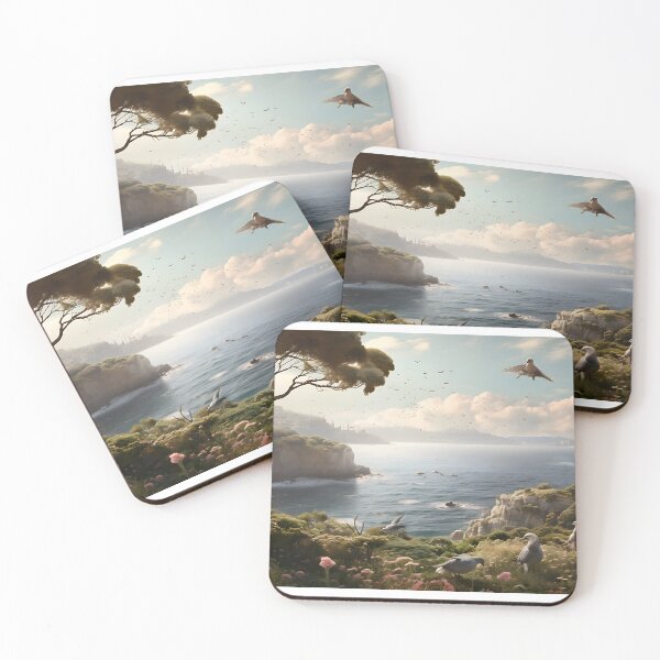 Item preview, Image of a landscape in New Zealand in the style of an oil painting designed and sold by Pflugart.