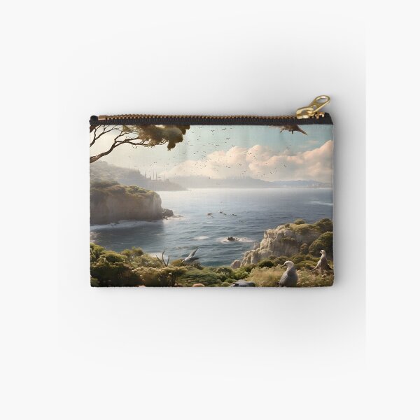 Item preview, Image of a landscape in New Zealand in the style of an oil painting designed and sold by Pflugart.