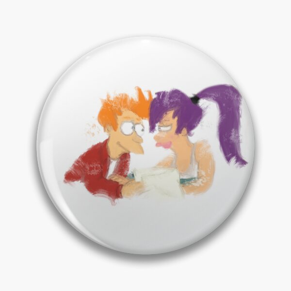 Artikelvorschau, Futurama-Gemälde Fry und Leela entworfen und verkauft von SoftBlushSarah.