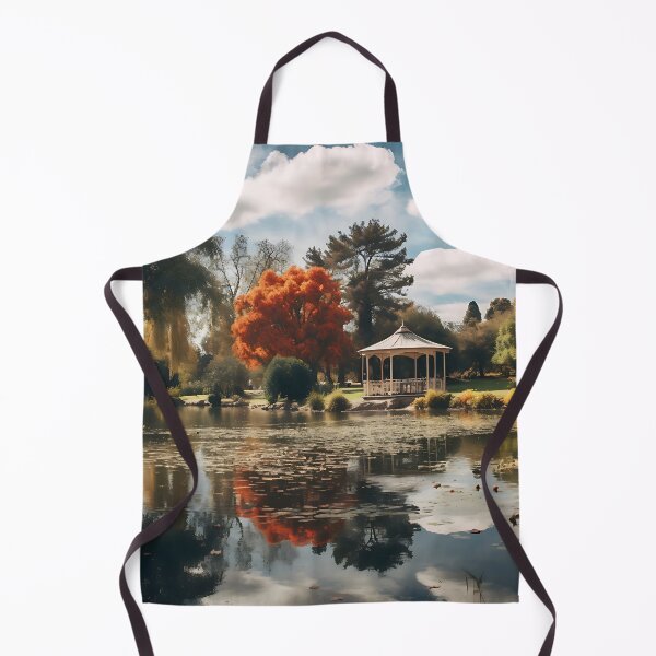 Item preview, Image of a landscape in a park with a pond in the style of an oil painting designed and sold by Pflugart.