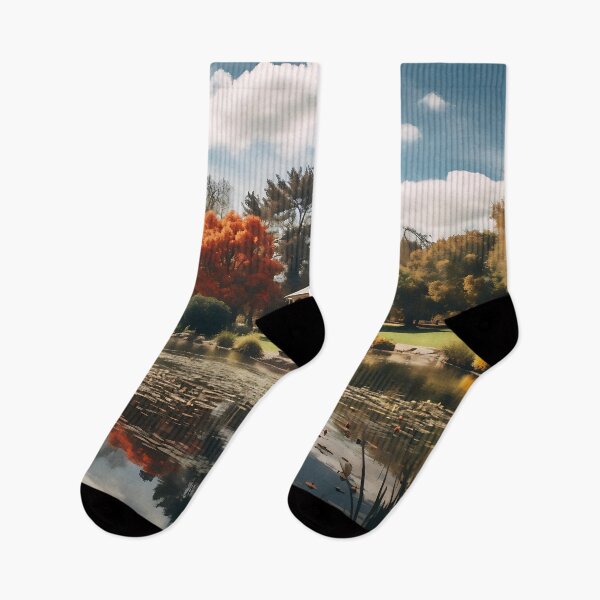 Item preview, Image of a landscape in a park with a pond in the style of an oil painting designed and sold by Pflugart.