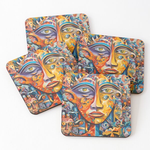 Item preview, Cubism Eyes - Sun Puzzle with Many Faces designed and sold by cocomikozza.