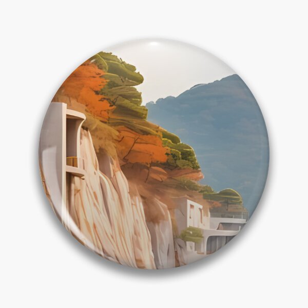 Item preview, a building built into the side of a cliff next to a body of water designed and sold by Dark Fantasy Store.