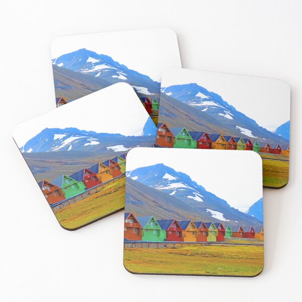 Item preview, A group of houses at Longyearbyen. Svalbard designed and sold by HazelWright.