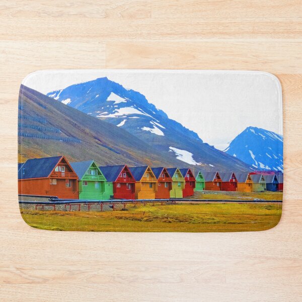 Item preview, A group of houses at Longyearbyen. Svalbard designed and sold by HazelWright.