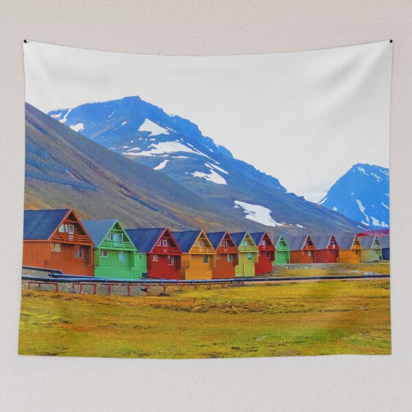 Item preview, A group of houses at Longyearbyen. Svalbard designed and sold by HazelWright.