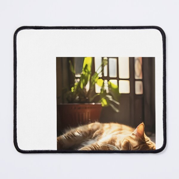Item preview, a cat laying on the ground next to a potted plant designed and sold by Dark Fantasy Store.